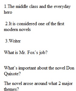 Novel Quiz 1